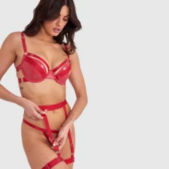Night Games Sassy Suspender - Red -brasnthings shop night games sassy suspender red 01449601 6