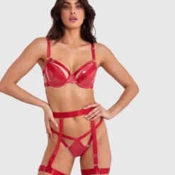 Night Games Sassy Suspender - Red -brasnthings shop night games sassy suspender red 01449601 7