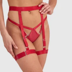 Night Games Sassy Suspender - Red