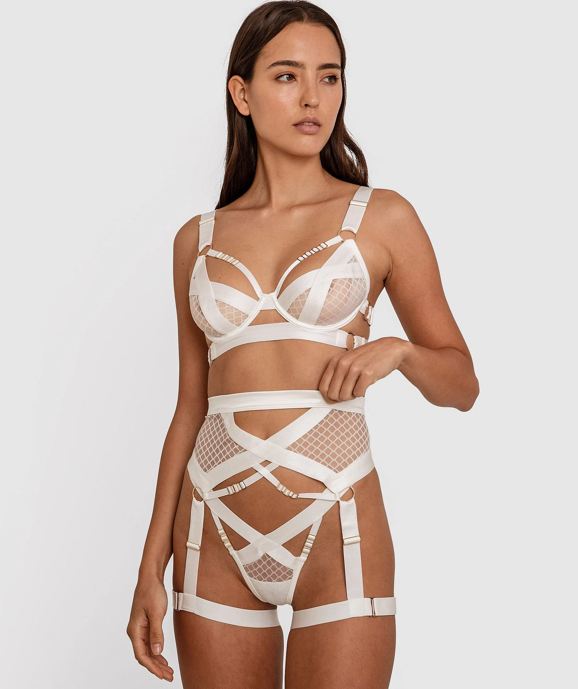 Night Games Utility Suspender - Ivory 3 Night Games Utility Suspender - Ivory - Image 3