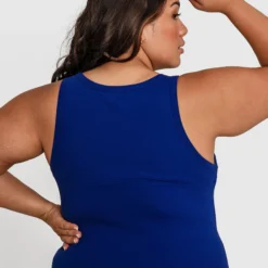 Rib Tank With Shelf Bra - Navy -brasnthings shop rib tank with shelf bra navy 01406804