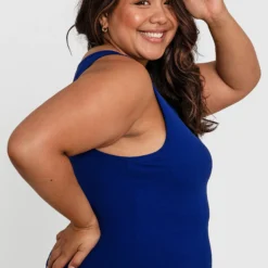 Rib Tank With Shelf Bra - Navy -brasnthings shop rib tank with shelf bra navy 01406804 4