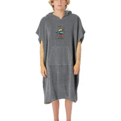 RIP CURL HOODED TOWEL BOYS GREY 8-16 YEARS