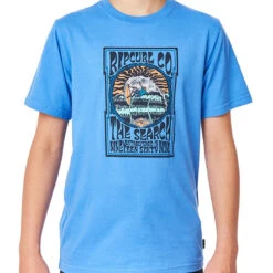 RIP CURL SNAP TEE BOY ELECTRIC BLUE