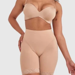 Smooth Microfibre Thigh Shaper - Nude -brasnthings shop smooth microfibre thigh shaper nude 00337001 1