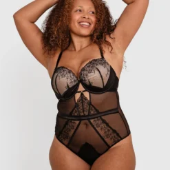 Soraya Push Up Bodysuit - Black