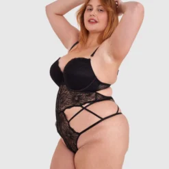 Tia Push Up Bodysuit - Black