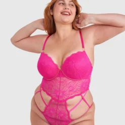 Tia Push Up Bodysuit - Pink