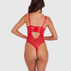 Vamp Don't You Dare Push Up Bodysuit - Red -brasnthings shop vamp don t you dare push up bodysuit red 01486301 3