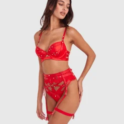 Vamp Don't You Dare Suspender - Red -brasnthings shop vamp don t you dare suspender red 01454701 2
