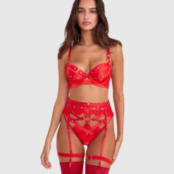 Vamp Don't You Dare Suspender - Red -brasnthings shop vamp don t you dare suspender red 01454701 3