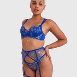Vamp Enjoy Lovebirds Suspender - Cobalt Blue -brasnthings shop vamp enjoy lovebirds suspender cobalt blue 01348803 12