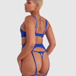 Vamp Enjoy Lovebirds Suspender - Cobalt Blue -brasnthings shop vamp enjoy lovebirds suspender cobalt blue 01348803 8