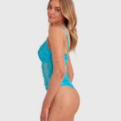 Vamp Sea Vixen Push Up Bodysuit - Teal -brasnthings shop vamp sea vixen push up bodysuit teal 01459001 28